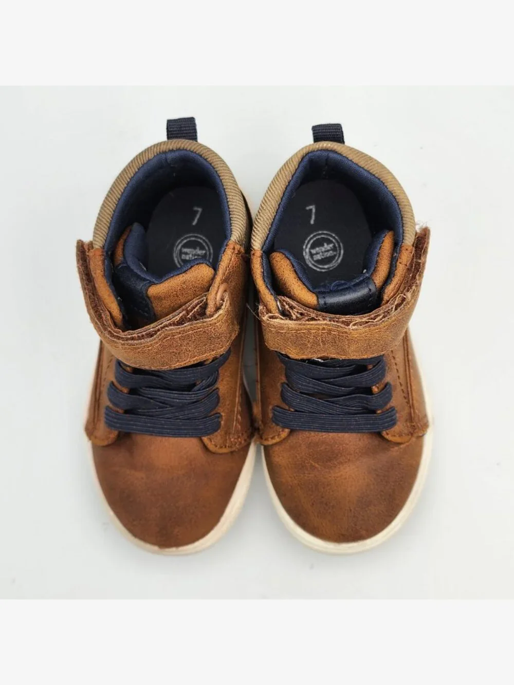 Brown Strap High-Top Lace-Up Boots | Kid's 7